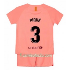 Camisolas de Futebol FC Barcelona Pique 3 Criança Equipamento 3ª 2018/19 Manga Curta